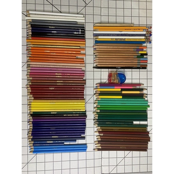 Crayola Art Mixed Lot 0 Used Art Colored Pencils Mix Brands Mostly